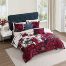 Bebejan Zinnia 5 Piece Reversible Comforter Set - Queen