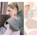 Electric Neck & Shoulder Heating Pad + Memory Foam Travel Pillow