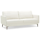 Modern Loveseat With Comfy Backrest Cushions-White