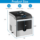 2-in-1 Stainless Steel Countertop Ice Maker With Water Dispenser