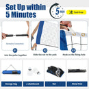 10/14 Feet Adjustable Badminton Net Stand With Portable Carry Bag-10 Feet