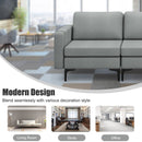 Convertible Leather Sofa Couch With Magazine Pockets 3-Seat With 2 USB Port-Dark Gray
