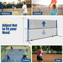 10/14 Feet Adjustable Badminton Net Stand With Portable Carry Bag-10 Feet