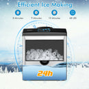 2-in-1 Stainless Steel Countertop Ice Maker With Water Dispenser