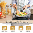 11 Pieces Stainless Steel Kitchen Cookware Set With Gold Stay-Cool Handles