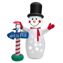 6 Feet Inflatable Christmas Decoration With Built-in Snowflake Projector