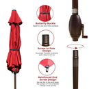 Lyon 2023| 9 Feet Patio Umbrella With Push Button Tilt and Crank
