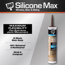 DAP Silicone Max Brown Silicone All Purpose Sealant 10.1 oz, Pack of 12
