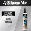 DAP Silicone Max Black Silicone All Purpose Sealant 10.1 oz, Pack of 12