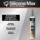 DAP Silicone Max Gray Silicone All Purpose Sealant 10.1 oz, Pack of 12