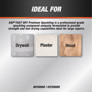 DAP Fast Dry Premium Ready to Use Off-White Spackling and Patching Compound 1 pt, Pack of 12