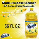 Fabuloso Lemon Scent All Purpose Cleaner Liquid 56 oz, Pack of 6