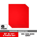 Diablo 9 in. L X 11 in. W Assorted Grit Aluminum Oxide Sanding Sheet 6 pk