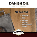 WATCO Transparent Dark Walnut Oil-Based Danish Oil 1 qt, Pack of 4