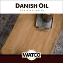WATCO Transparent Dark Walnut Oil-Based Danish Oil 1 qt, Pack of 4