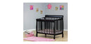Convertible 4-in-1 Mini Crib - Black