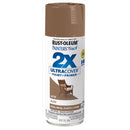 Rust-Oleum Painter's Touch 2X Ultra Cover Gloss Latte Paint+Primer Spray Paint 12 oz, Pack of 6