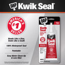 DAP Kwik Seal White Acrylic Latex Kitchen and Bath Adhesive Caulk 2.8 oz, Pack of 6