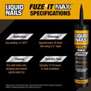 Liquid Nails All Purpose Construction Adhesive 9 oz, Pack of 12