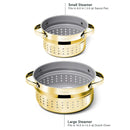 Small & Large Steamer Set - Gold