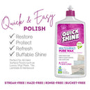 Quick Shine High Gloss Floor Wax Liquid 27 oz, Pack of 6