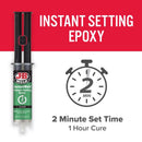 J-B Weld InstantWeld High Strength Clear Epoxy Syringe 0.47 oz