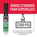 J-B Weld InstantWeld High Strength Clear Epoxy Syringe 0.47 oz
