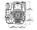 Briggs & Stratton 104M02-0196-F1 25mm X 3 5-32" Vertical Recoil 725 EXi Series Engine w- Muffler