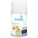 Timemist Premium Metered Air Freshener Refill, Clean N Fresh, 6.6 Oz Aerosol, 12/Carton - TMS1042771