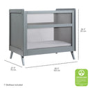 Mesh 2-in-1 Mini Crib - Gray