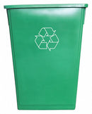 Tough Guy 23 gal Rectangular Recycling Can, Plastic, Green - 10F626