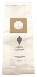 Tough Guy Vacuum Bag, Paper, 2-Ply, Standard Bag Filtration Type, For Vacuum Type Upright Vacuum - 10G174