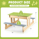3-in-1 Outdoor Wooden Kids Water Sand Table With Play Boxes