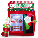 6.3 Feet Inflatable Gingerbread Cookie Shop With Santa Claus