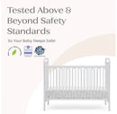 4-in-1 Metal Convertible Crib - White