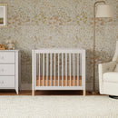 Gelato 4-in-1 Convertible Mini Crib and Twin Bed - White/Washed Natural