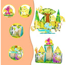 52PCS Dinosaur & Safari Magnetic Tile Set
