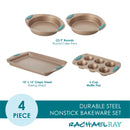 Rachael Ray Cucina Nonstick Bakeware 4-Piece Set - Agave Blue