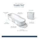 Snuggle Nest Dream Portable Infant Lounger - Gray Scribbles