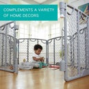 Adjustable 6-Panel Play Area - Cool Gray