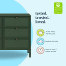 Margot 6-Drawer Dresser - Forest Green
