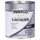 WATCO Gloss Clear Oil-Based Alkyd Wood Finish Lacquer 1 qt, Pack of 6