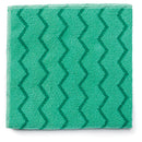 Rubbermaid Reusable Cleaning Cloths, Microfiber, 16 X 16, Green, 12/Carton - RCPQ620