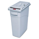 Rubbermaid Slim Jim Confidential Document Retrofit Lid Kit, 20.5W X 11.38D X 2.25H, Gray - RCP9W16GY