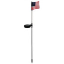 Alpine Solar LED USA Flag Garden Stake, 33"