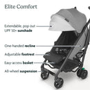 G-Luxe Light Weight Stroller - Greyson (Charcoal Mélange/Carbon Frame)