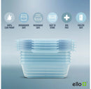 Ello 10-Pack Snap and Nest Meal Prep Food Storage Containers - Blue