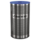 Ex-Cell Kaiser Stainless Steel Recycle Receptacle, 33 Gal, Stainless Steel - EXCVCR33PERFS