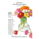 Zinnia, Cut & Come Again Heirloom Botanical Interests Seeds