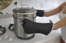 Nouvelle Legende Flame Retardant Quilted Oven Mitts - Black (2 Pack)